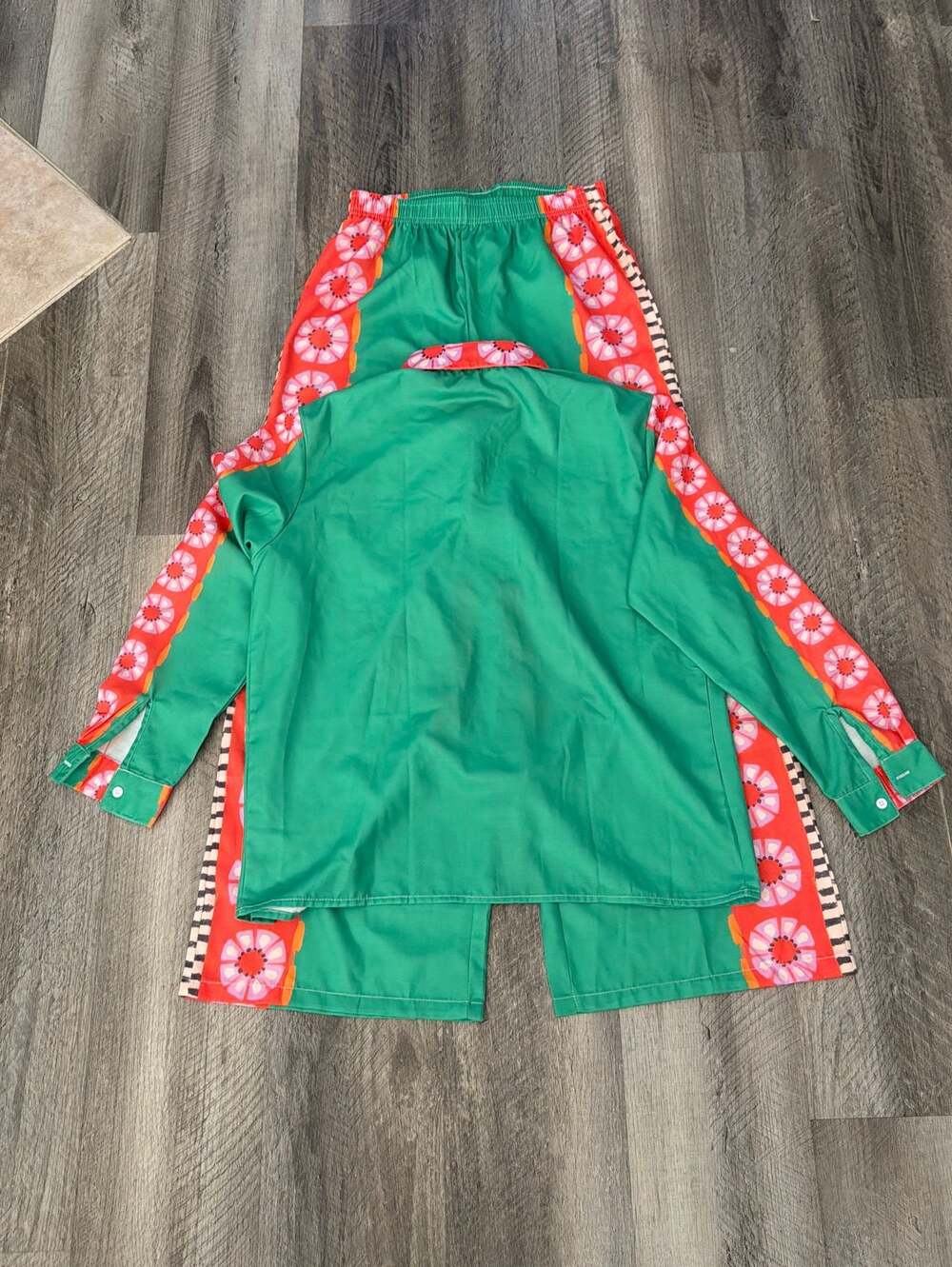 Nice To Meet You Banana Print Button Down Shirt and Pants Two Piece Set - Picture 6 of 6